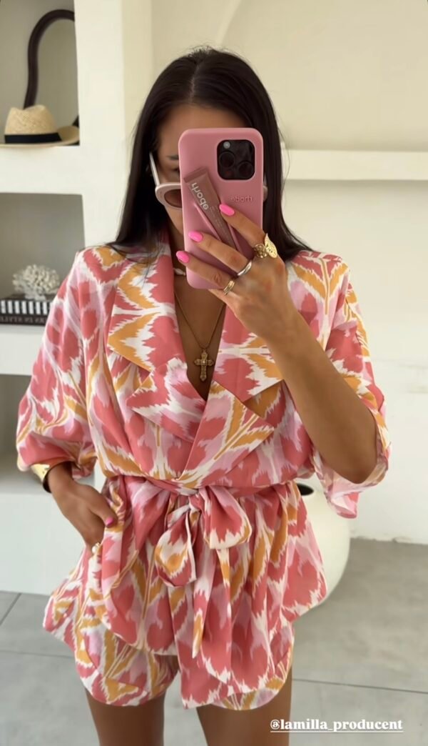 Peach Kimono Set Lamilla