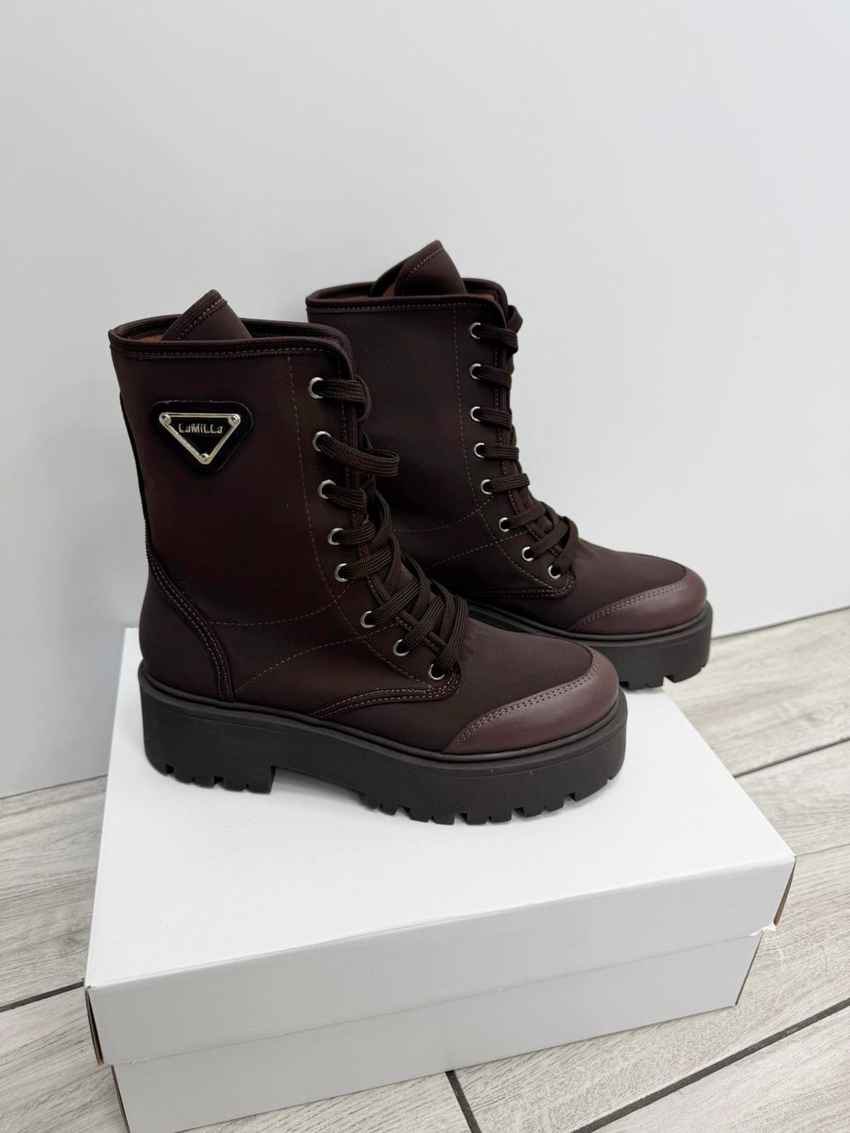 Chocolate Military Shoes - Image 2