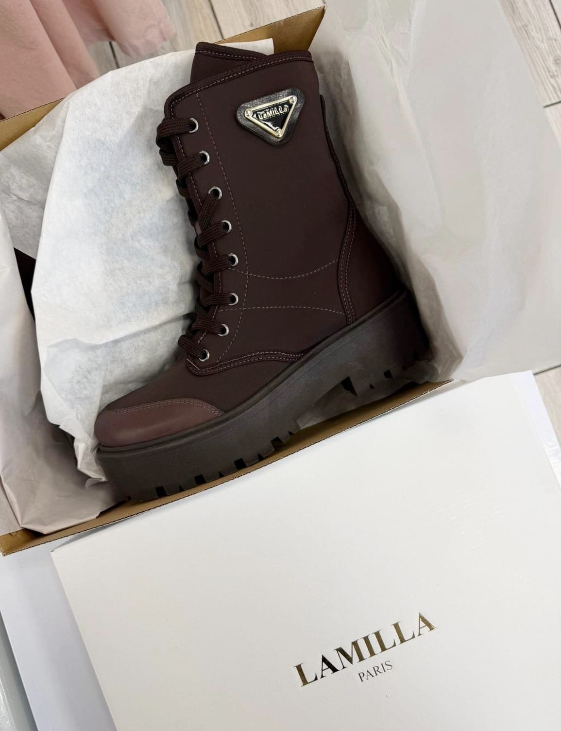 Chocolate Military Shoes - Image 3